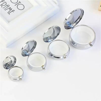 1PC Caixa de comprimidos de metal Bolsa de bolso portátil Caixa de comprimidos Organizador de comprimidos de viagem Caixa de remédios Vitaminas Comprimidos Recipiente Pillulier