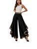 European and American Fashion High-Waisted Layered Chiffon Wide-Leg Pants
