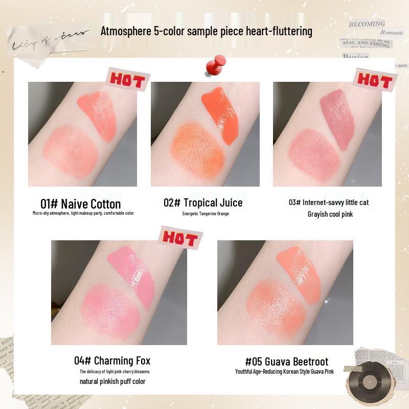 Xixi Snow Cream Satin Glow Liquid Blush - Energetic Natural Nude Matte Blush