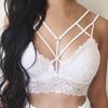 Sutiã Feminino de Renda com Alças Cruzadas Roupa Íntima Sexy Alça Única Top Sutiã para Noite de Núpcias