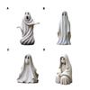 Spooky Ghost Garden Sculpture Halloween Adorable White Ghost Create Atmosphere Fun Decorative