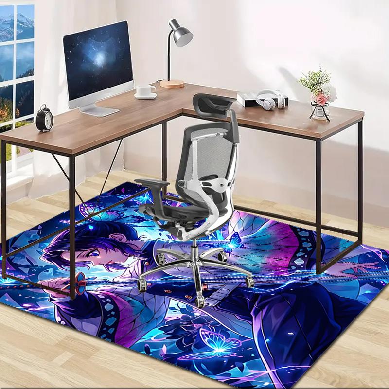 Kochou Shinobu Design Area Rug - Non-Slip, Soft & Cozy Floor Mat for Living Room, Bedroom, Office - Indoor/Outdoor Decorative Carpet