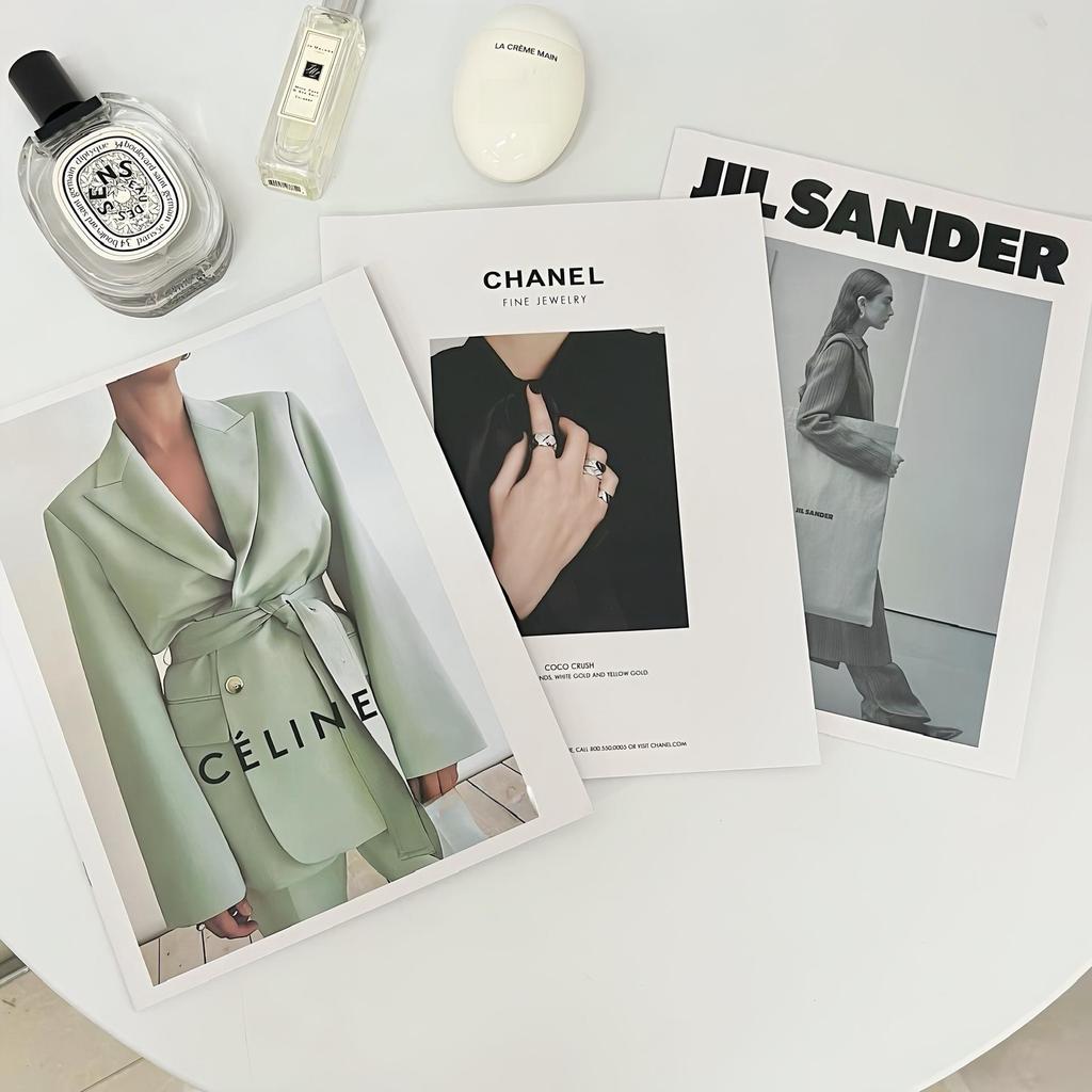 European & American Magazine Cover Props Set: Soft Background Decoration for Photography Featuring English Book Covers