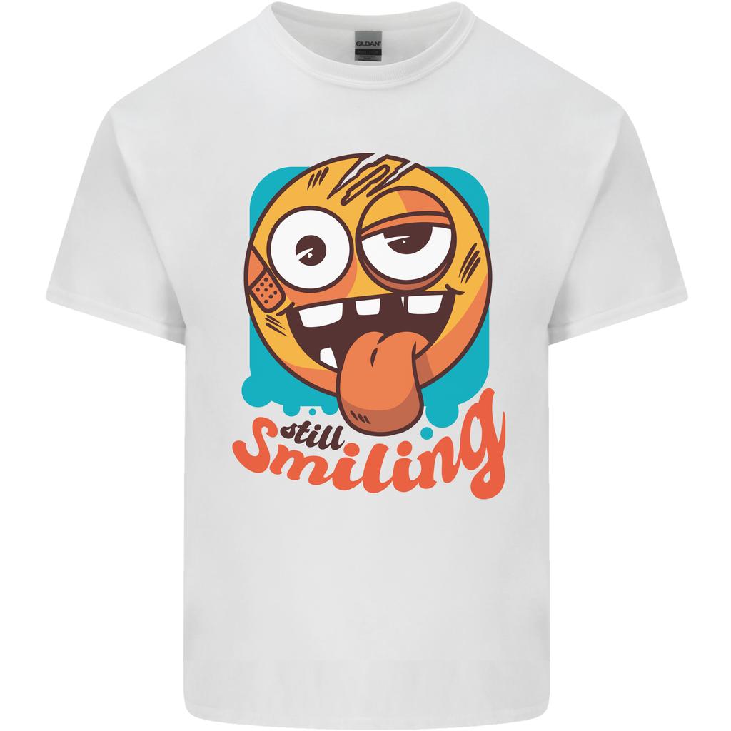 Still Smiling Funny Exhausted Tired Unisexs Light Cotton TShirt