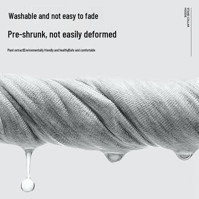 GENIOLAMODE Men's Relaxed Fit Half-Zip Stand-Up Collar Long-Sleeve Sweatshirt