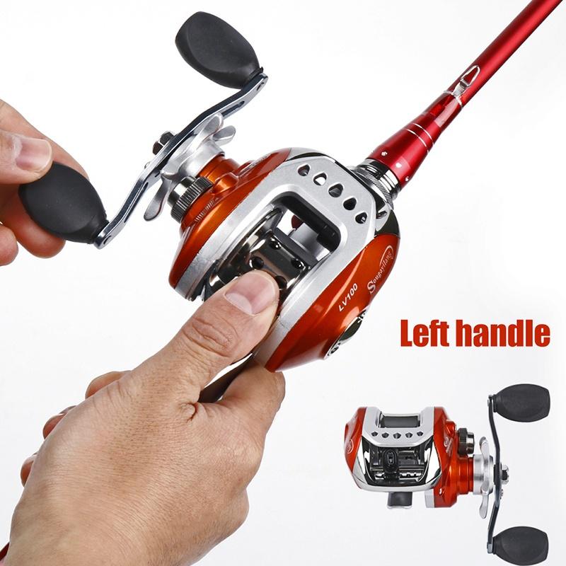 Baitcasting naviják Magnetická brzda Levý pravý Feeder Navijáky