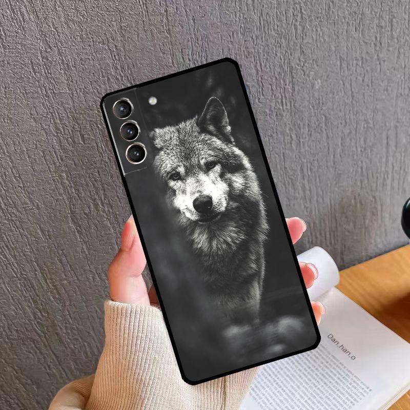 Animal The Wolf Howl Case For Samsung Galaxy S23 S22 S21 Ultra S9 S10 Note 10 Plus Note 20 Ultra S20 FE Cover