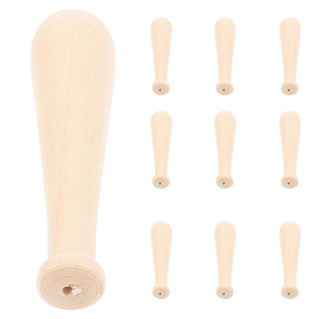 10Pcs Mini Baseball Bat Wood Unpainted DIY Crafts Painting Decoration Drawing Small Wooden Baseball Bat Set for Kids Crafts