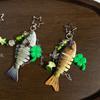 Vibrant Fish Lure Keychain Compact Resin Design Realistic Fish Lure Key Ring Practical Gift for Fishing Hobbyists