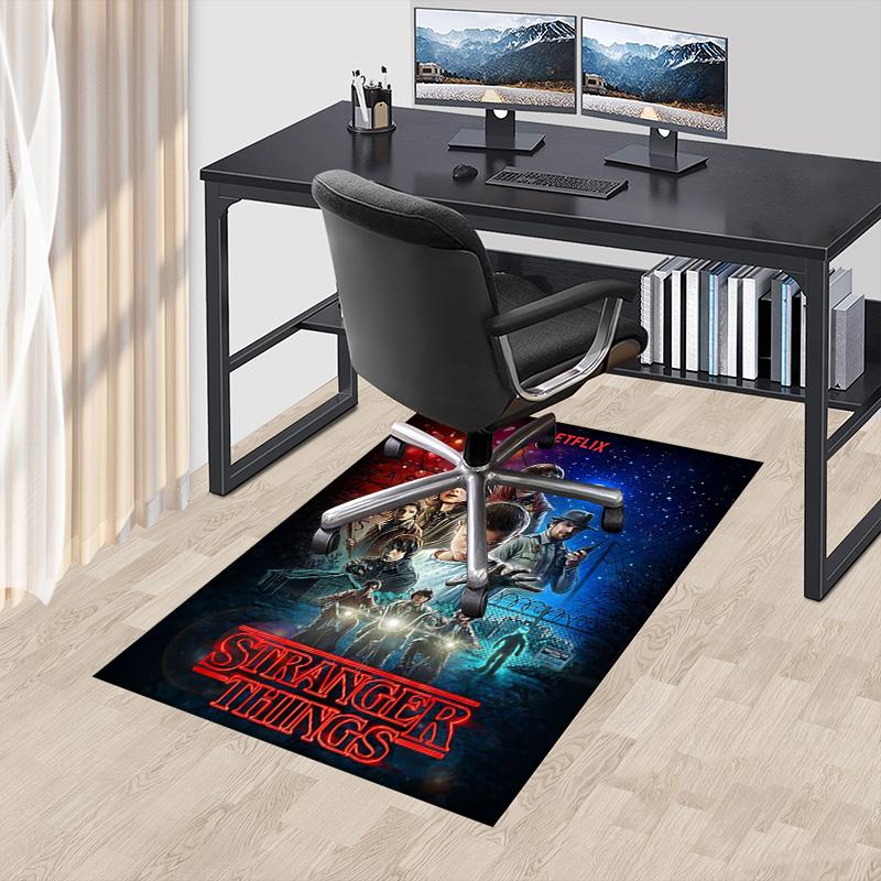 1pc Stranger Things Scifi Adventure Carpet for Playroom Bedroom Living Room Sofa Home Decor,kids Game Area Rug Non-slip Floor Mat Y72983