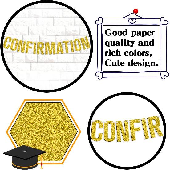 On Your Confirmation Banner, Christening Baby Shower / 1st Religious Baptism Bunting Sign - Bridal Shower, Engagement, Wedding Anniversary Party