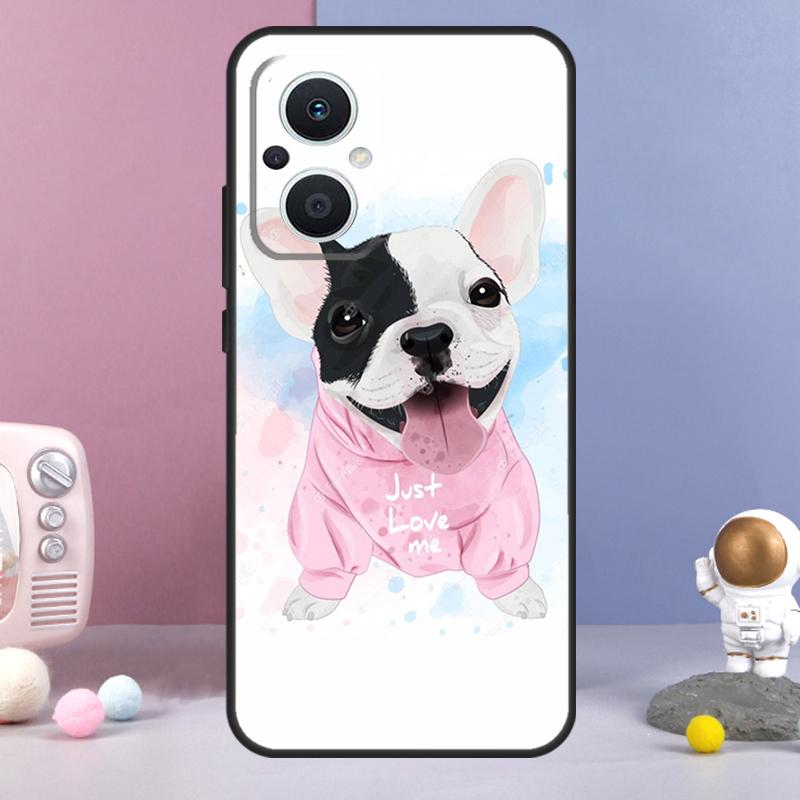 French Bulldog Case For OPPO Reno8 T Reno 7 4 5 6 Lite 10 Pro 4Z 5Z OPPO Find X5 Pro X6 X2 X3 Lite Cover