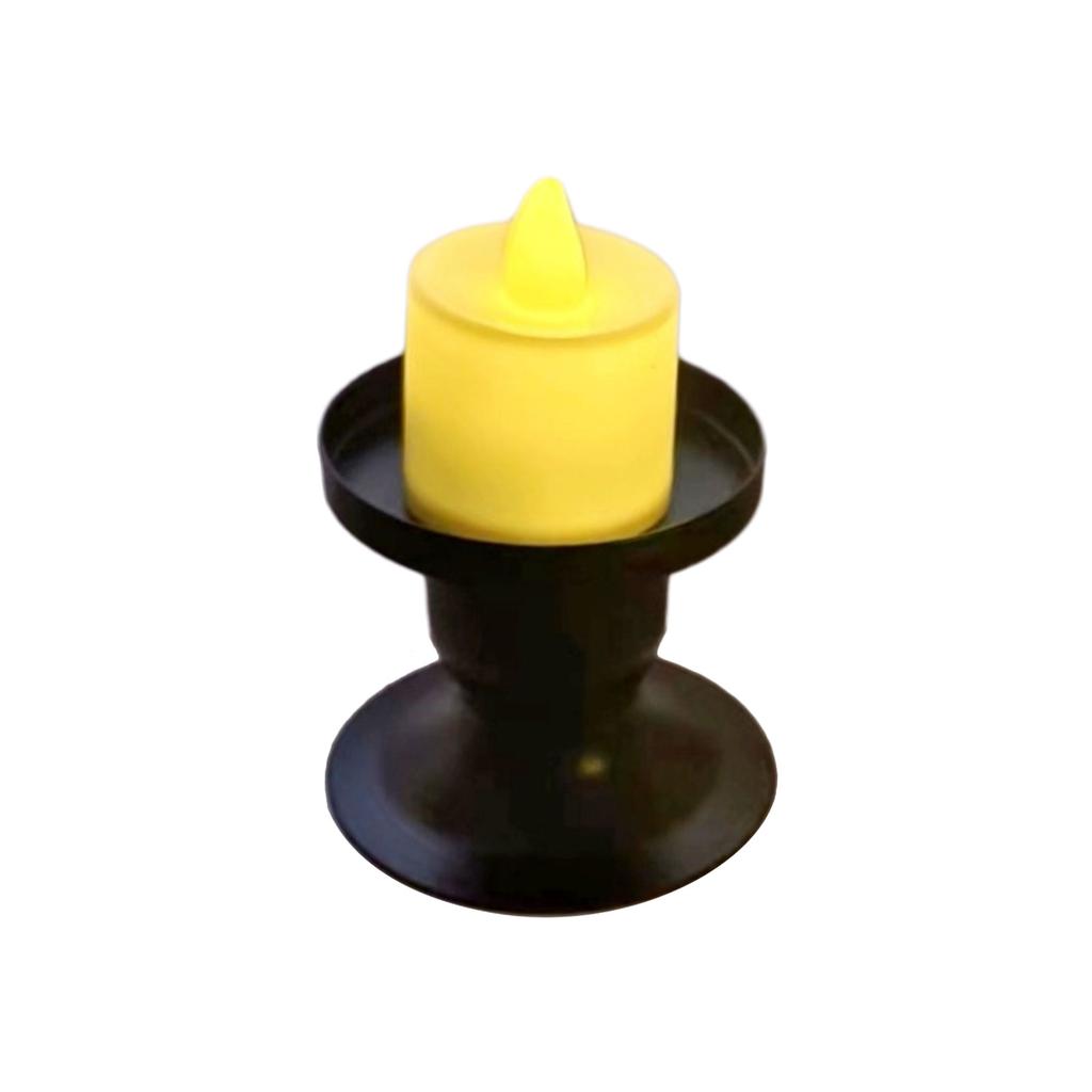 Practical Black/Gold Iron Candlestick Pillar Candle Candlestick Holder Decorative Round Candle Stand Home Decorations
