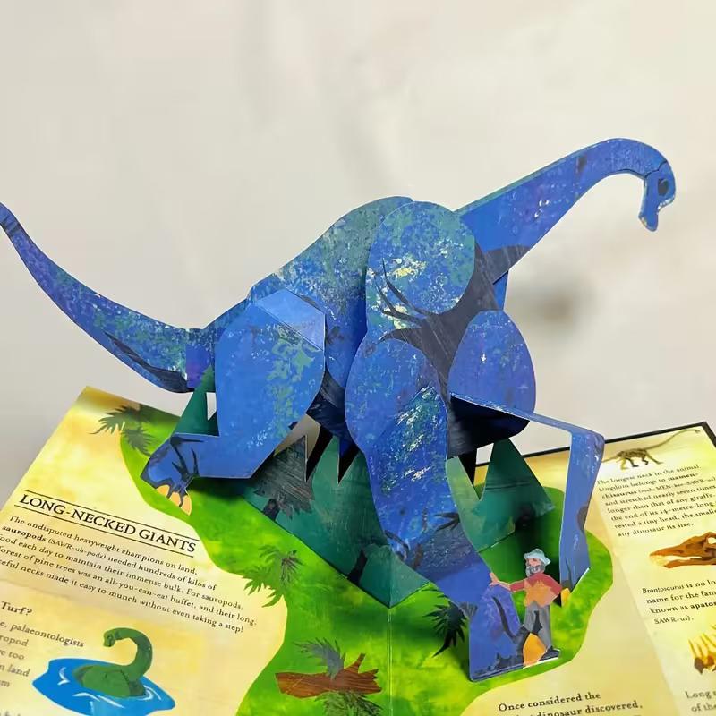 3D Encyclopedia Prehistorica Dinosaurs Marine Organism Folding Pop-Up Book Diverse Dinosaur Species Guide Perfect Gift