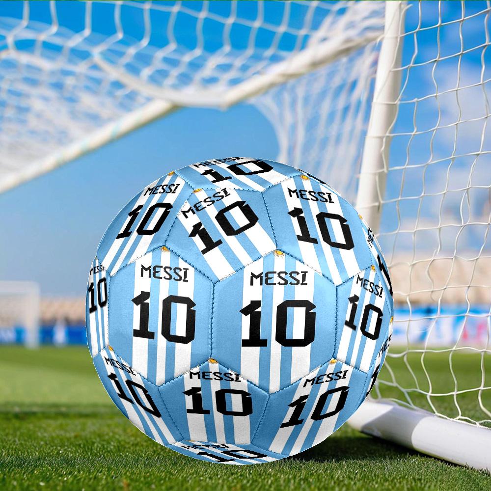 Number 10 Size 5 Soccer Ball, Suitable for Training and Matches, High-Elasticity, Wear-Resistant Material Gift for Fan