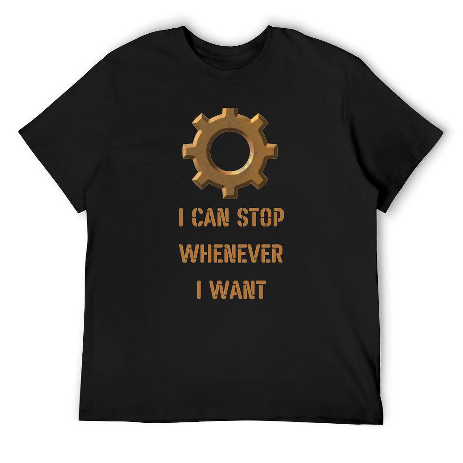 

Factorio я можу зупинитися коли захочу Футболка вінтажна аніме-сорочка літні топи однотонний Чоловічий одяг XL
