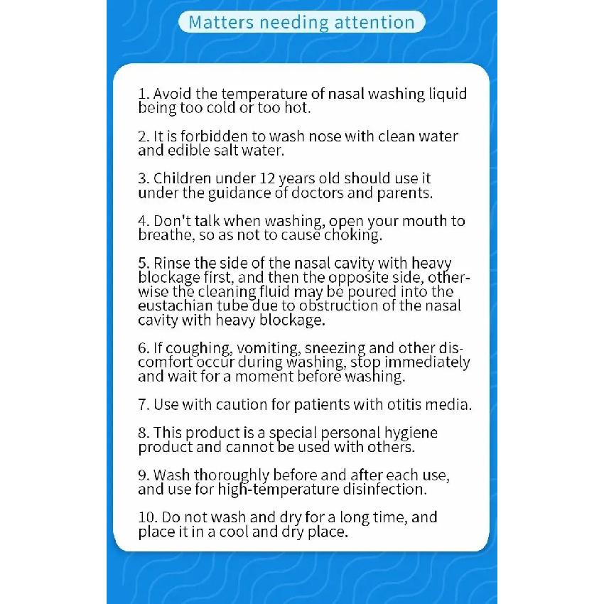 1 Piece Nasal Wash Bottle 300ml Adult And Children Nasal Cavity And Nasal Wash Bottle Physiological Saline Rhinitis Manual