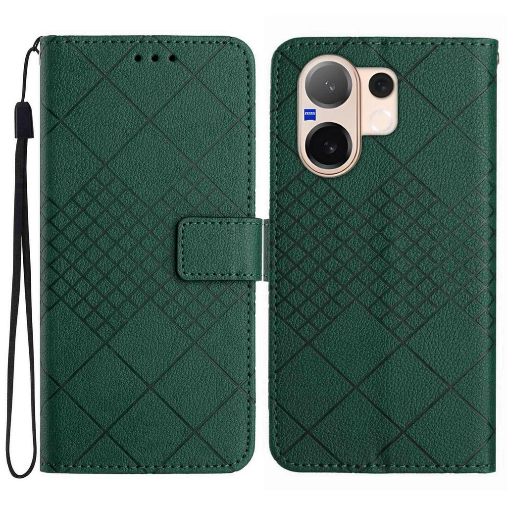 For Vivo V60 5G Case Wallet Imprint PU Leather Flip Folio Phone Cover
