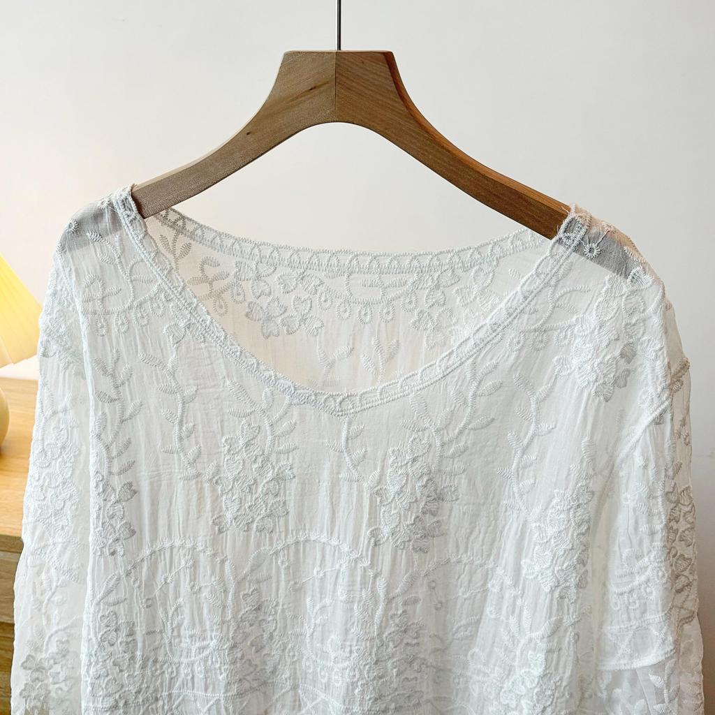 DIMANAF 2025 Neues Sommer Damen T-Shirt T-Shirt Kurzarm Fledermaus Basic Mode V-Ausschnitt Oberteile Tees Lässig Locker Weißes T-Shirt