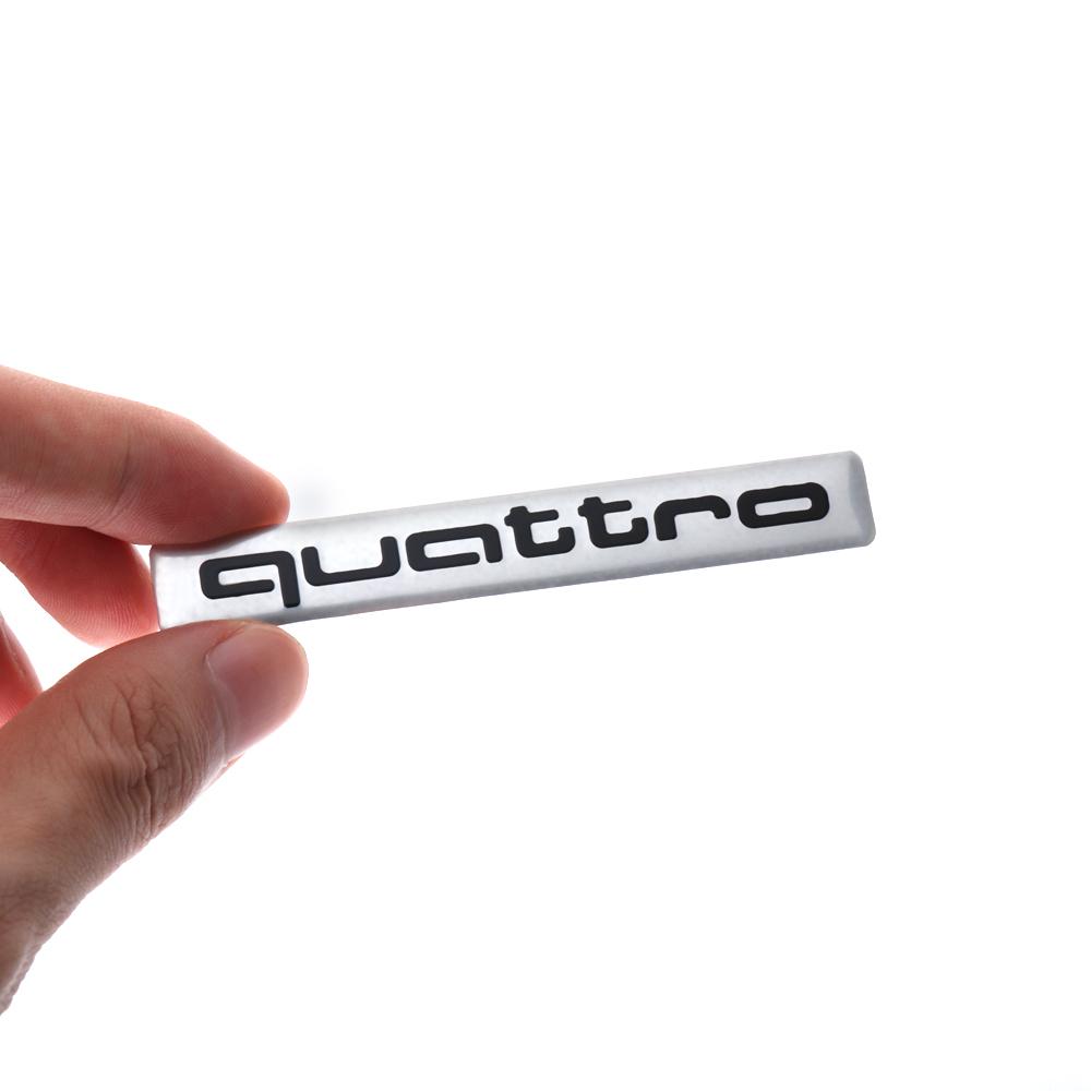 2Pcs Car Styling Quattro Logo Side Body Rear Trunk Logo Sticker For  qwe12 A3 8P 8V A6 C8 C7 A4 B7 S8 A8 D3 D4 A5 A8 Q3 Q5 Q2 Q7