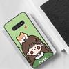 Cute Stick Illustration Phone Case For Samsung Galaxy S7 Edge Plus S9 S20Plus S20ULTRA S10lite S225G S10 Case