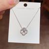 2024 Spring Exquisite Zircon Four-Leaf Flower Necklace: Luxury Clavicle Chain for Women