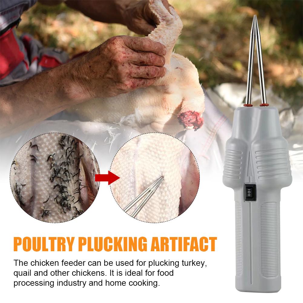 Poultry Plucking Artifact Chicken Feather Duck Goose Hair Electric Poultry Handheld Clip Tweezers Feather Removal Pig Hair M2T2