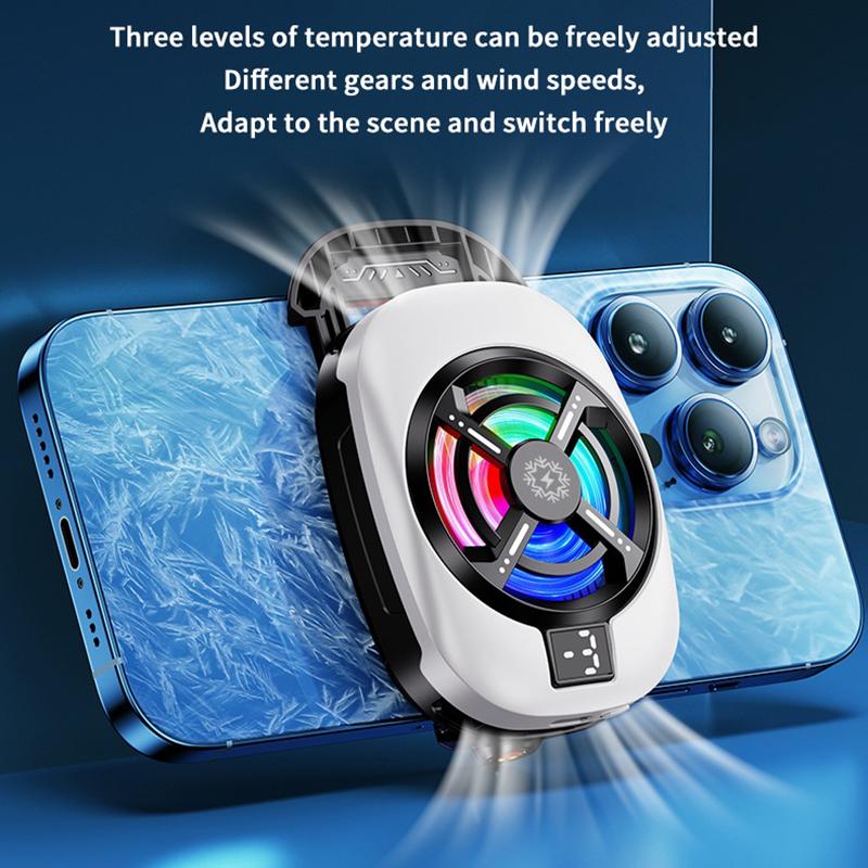 Polovodičový chladicí ventilátor na mobilní telefon Radiátor Zadní klip Pro Hry/Živé vysílání Chladič telefonu Pro Iphone Android Univerzální