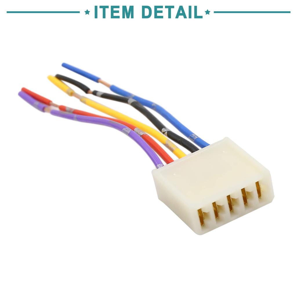 ACROPIX 2-in-1 DC 5 Pin Universal Power Window Switch with Wiring Harness Socket Black 1 Pack