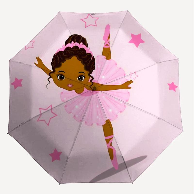 1 Stück Ballettänzer Regenschirm - 8 Speichen verstärkt, Automatisches Öffnen, Leicht & Langlebig, Niedliches Modeaccessoire für Draußen - W9284