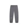 Li Ning Sports Lifestyle Series Letter Logo Print Cuffed Fleece Warm Loose Knit Sweatpants Men Bottoms Black Pine-Grey AKLTD71-2