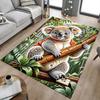 1PC Koala, Bamboo Non-Slip Floor Carpet Compatible for Office&Living Room&Bedroom&Dining Room - Flat-Weave Machine-W257