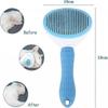 Pet Dog Brush Cat Comb Dog Brush Massage Comb Clean Pet Hair Brush with Anti Pet Hair Massager(Blue)