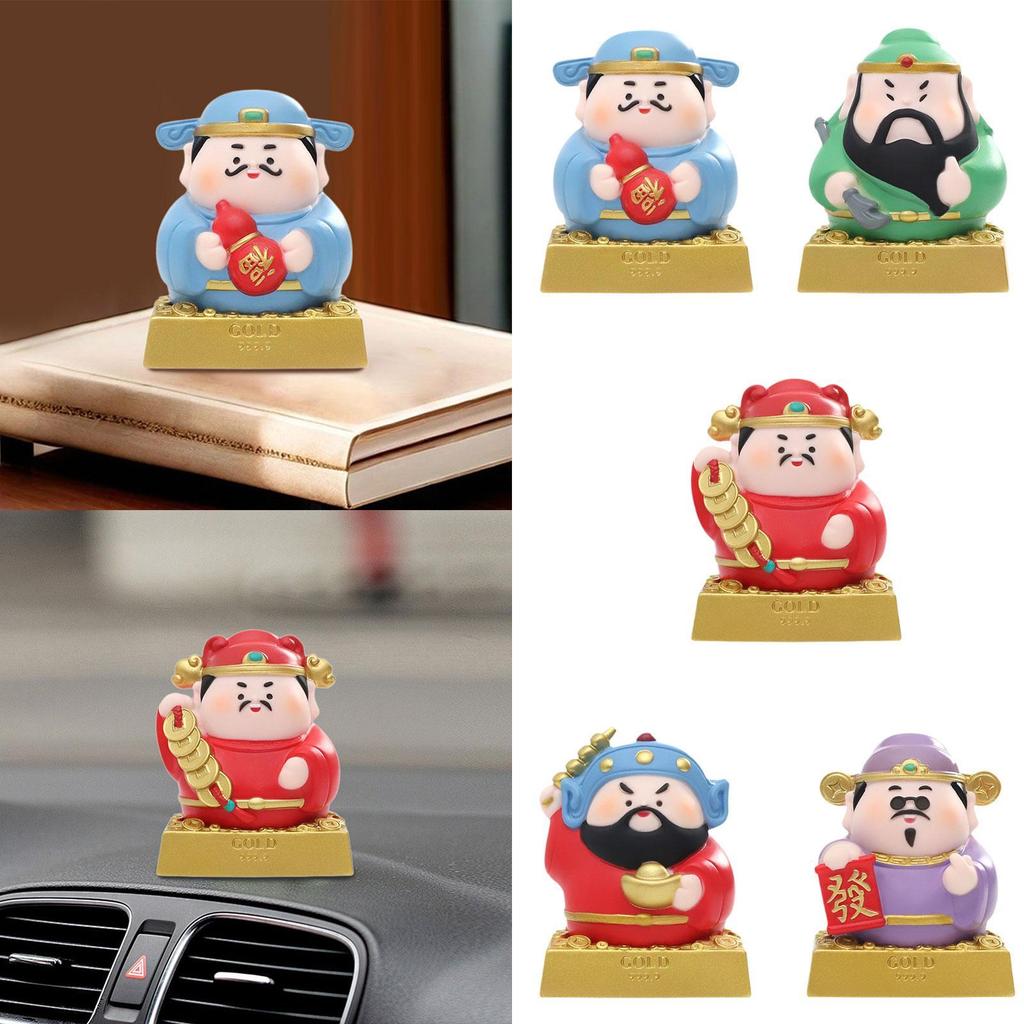 Chinesische Gott des Reichtums Statue Sammlungen Ideales Geschenk Kunstwerk Mittelstück Schreibtischornament für Büro Neujahr Auto Schlafzimmer Bücherregal