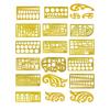 W89C Multi-Function Measuring Ruler Drawing Template Plastic Rulers for School Office