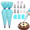 Stainless Steel Piping Tips Set with Bags Cake Decorating Kit for Buttercream Flowers Professional Baking Tools