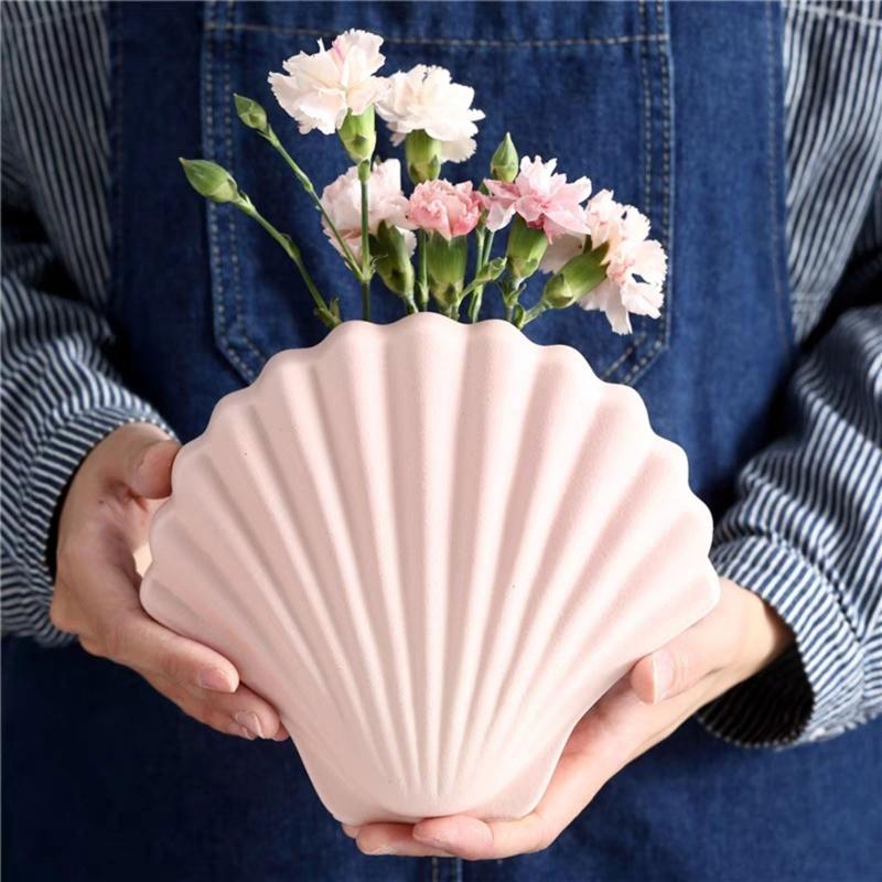 3D Scallops Gypsum Silicone Mold Succulents Concrete Flower Vase Plaster Cement Clay Mold Candle Holder Mold