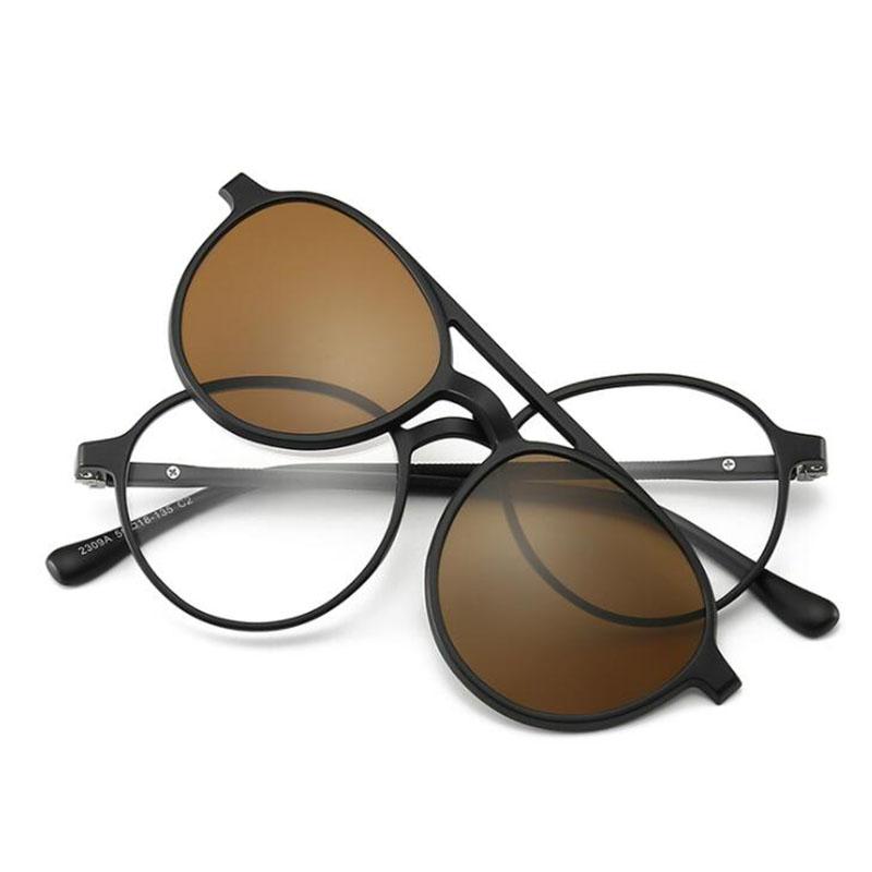 

2309 Magnet Clip Small Double Beam Myopia Glasses 0 -0.5 -1.0 -2.0 To -6.0 Hyperopia Sunglasses +0.5 +1.0 +2.0 To +6 0