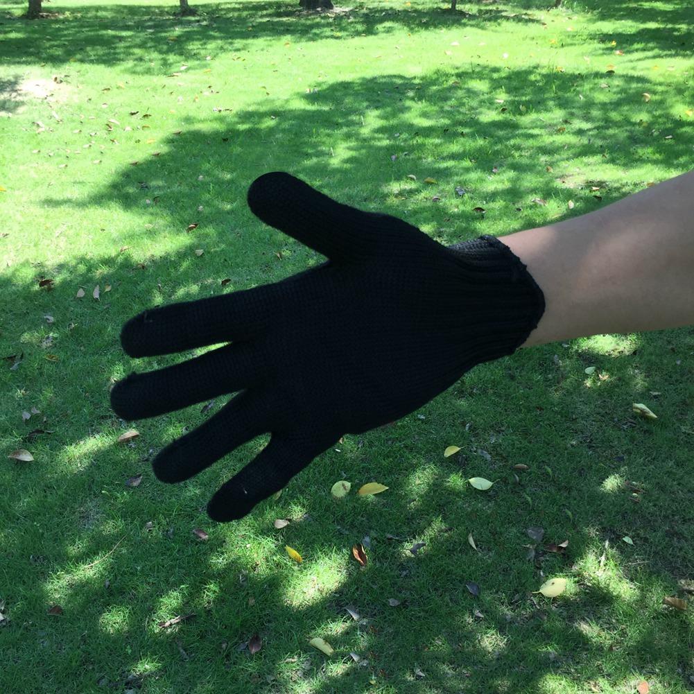 1 Pair 5 Level Anti Cut Labor Protection Work Gloves Cut Resistant Working Glove Black