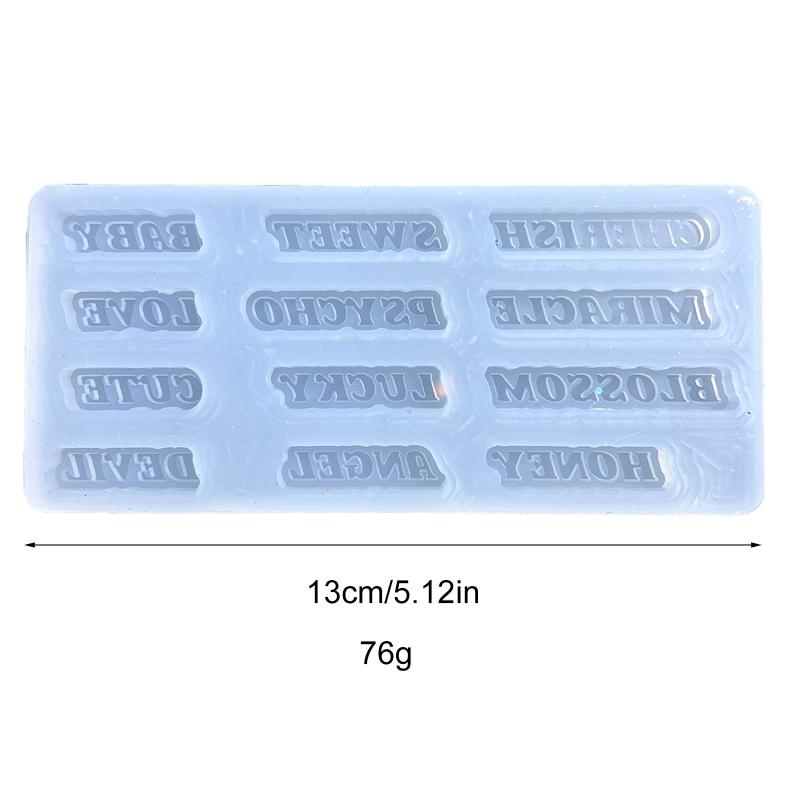 Resin Shaker Filling Mold,Silicone Letter Mold Epoxy Resin Mold Filler Quicksand Casting Filling Mold for Jewelry Making