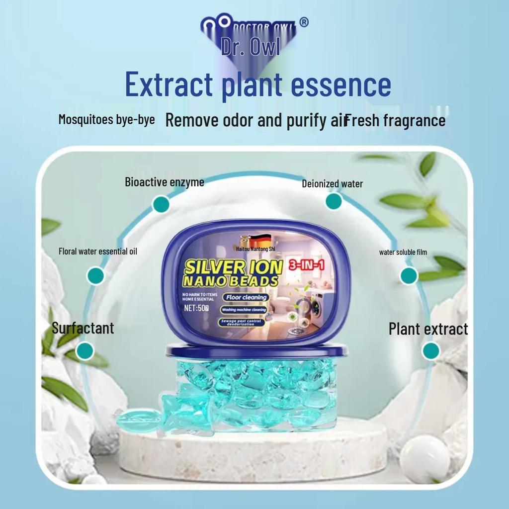 Anti-Odor Gel Beads for Sewer and Drain: Long-lasting Fragrance for Kitchen, Bathroom, and Toilet.