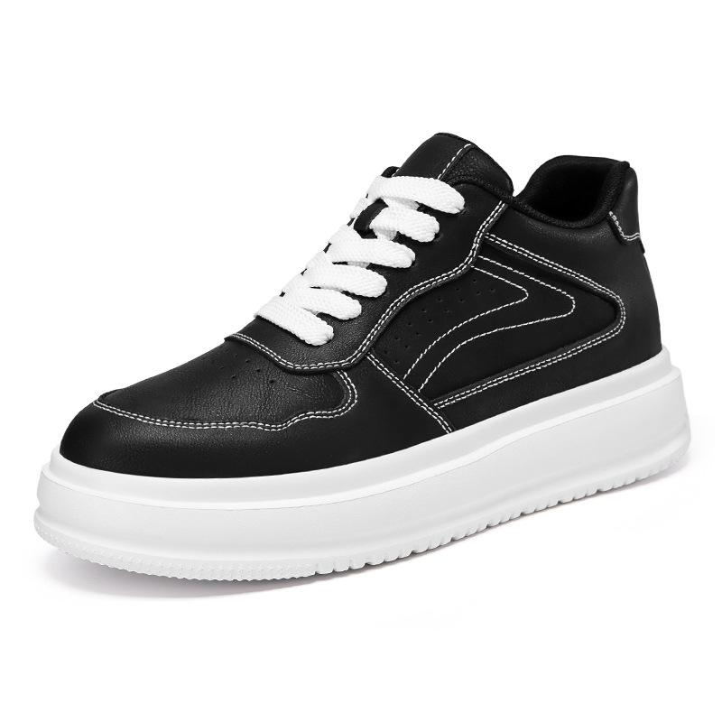 Pár Bot Módní Kožené Neformální Boty Zvyšující Vnitřní Výšku o 8cm 10cm Unisex Tenisky Skateboardové Boty Pánské Tenisky
