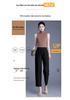 Spring 2026 High-Waist Straight Leg Pants for Middle-Aged Women - Casual, Loose Fit, Nine-Point Length