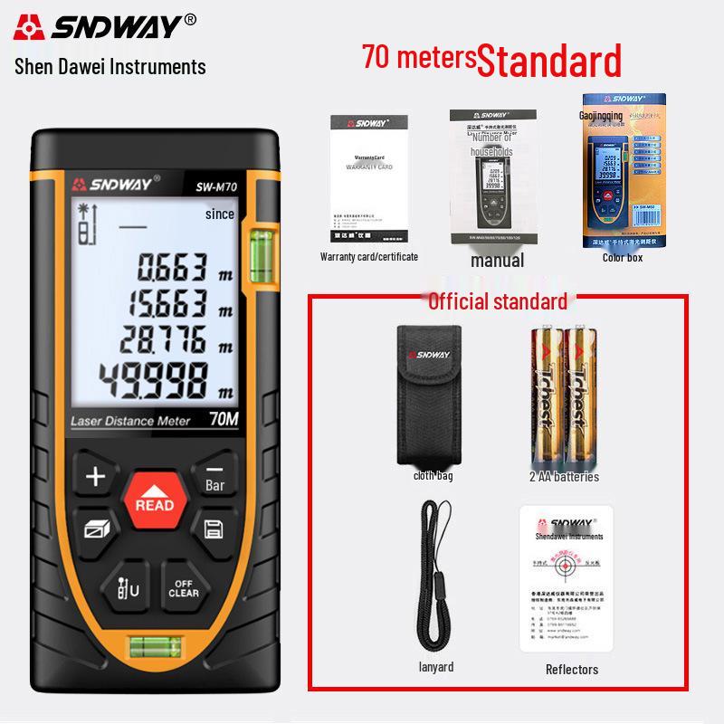 SNDWAY High-Precision Laser Distance Meter and Electronic Ruler.