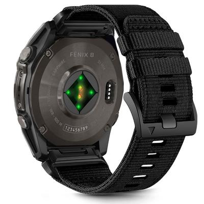 Tech-Protect Nylon Klassisch Garmin Fenix 5X / 5X Plus / 6X / 6X Pro / 7X / 8 (51 mm) Schwarz