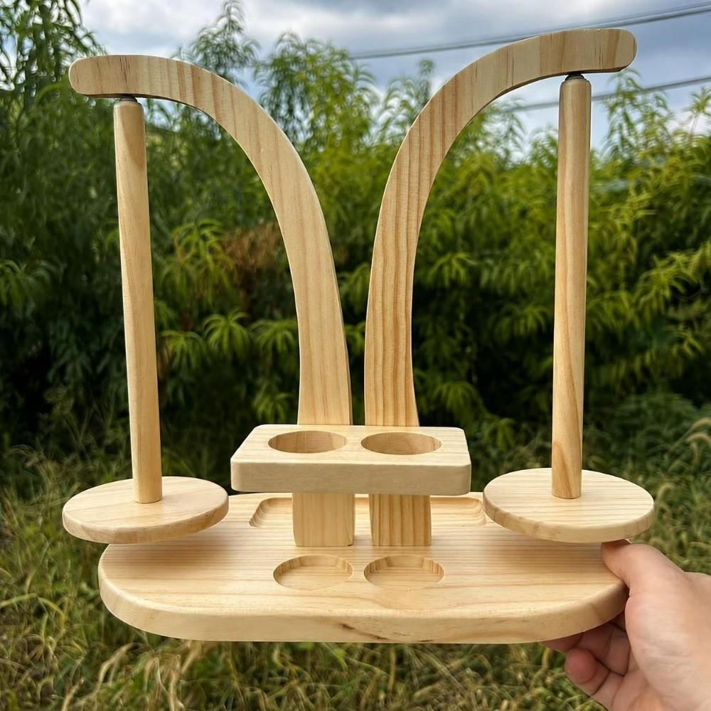 Wooden Yarn Holder 360° Rotatable Wool Ball Winder Gift Magnetic Spool Holder  Household