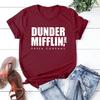 Dunder Mifflin Tişörtü Ofis Hediyesi Dwight Schrute Tişörtü Komik TV Şovu Tişörtü Dunder Mifflin Kağıt Şirketi Unisex Tişörtler Üstler