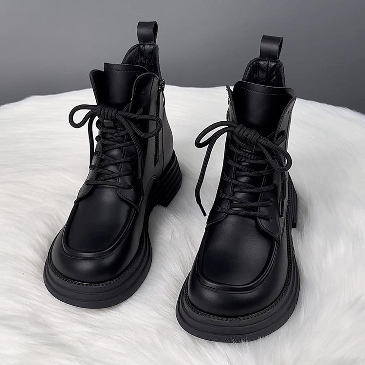 Herbst Winter Damen Motorradstiefel Beliebte Plüsch Warme High-Top Kurze Stiefel Outdoor Wasserdichte Plateau Stiefeletten Damenschuhe
