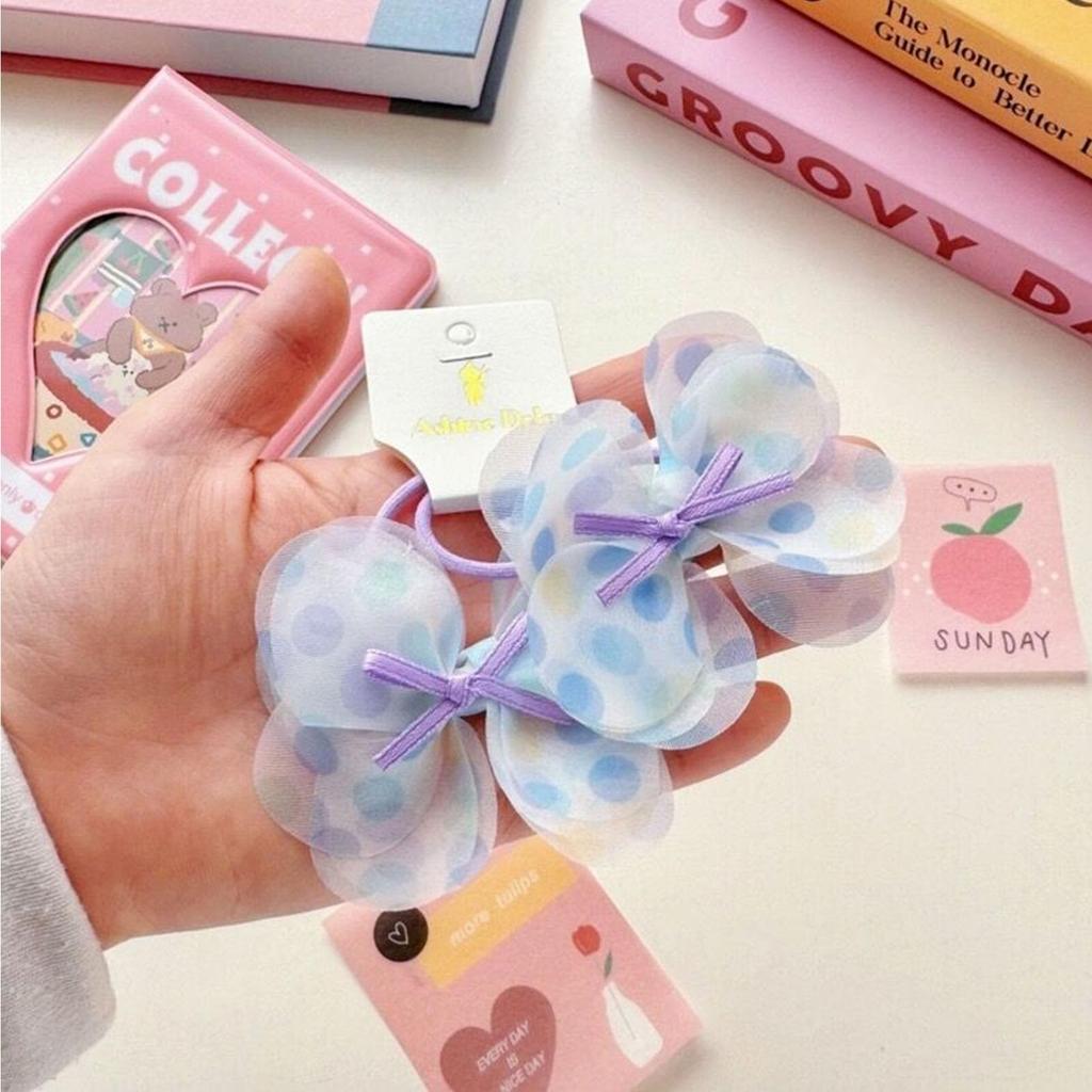 OuJyO Hair Ties for Cute Lace Butterfly Hair Girls Hair Accessories for Cute Set of Hair Ties for Year Kindergarten Hair Shrine First Celebration