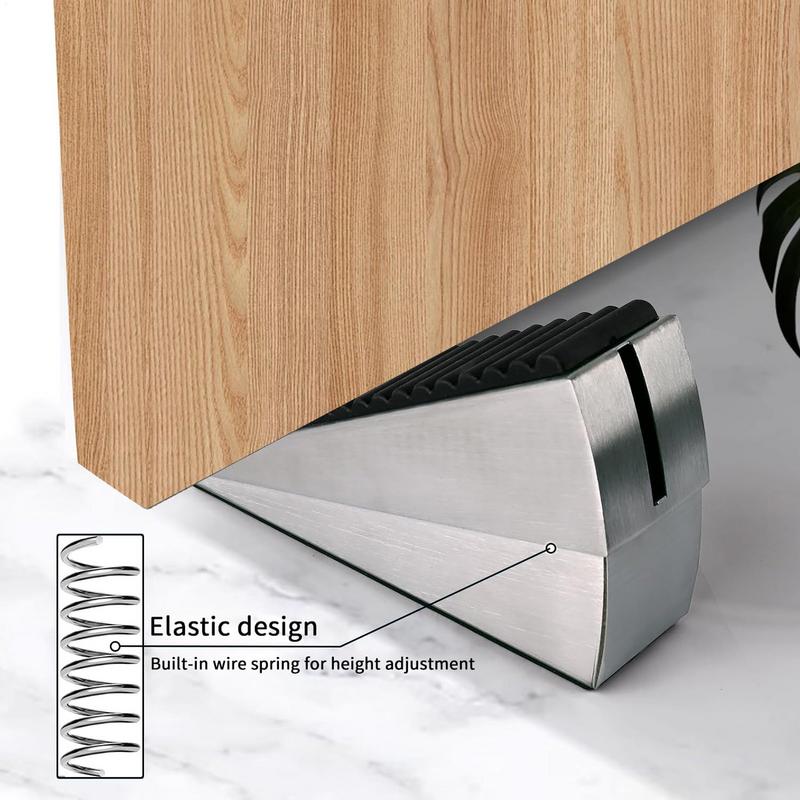 Heavy Duty Door Stopper Adjustable Spring Loaded Wedge for Bottom of Door Tall Non-Slip Door Stop for Home Office Dodgers